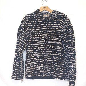 Life Style Stripped Button Up Jacket